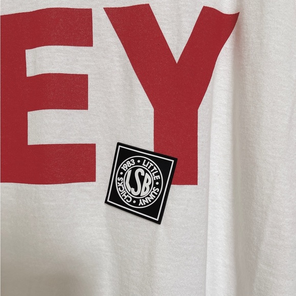 NWT Lazy Oaf Little Sunny Bite long sleeve tee sweatshirt Hey Yo - Picture 2 of 4